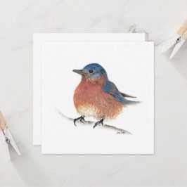 Blått fågelkort kort