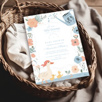 Blått Fånig Gåse Baby Shower