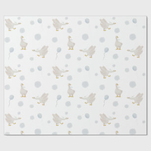 Blått Fånig - Papper radbrytning Presentpapper