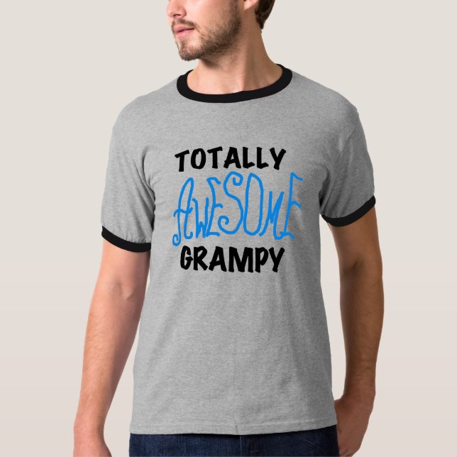 Blått Fantastisk Grampy-skjortor och -gåvor T Shirt (Framsida)