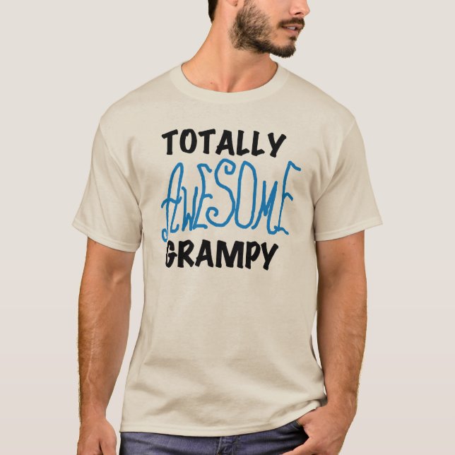 Blått Fantastisk Grampy-skjortor och -gåvor Tee (Framsida)