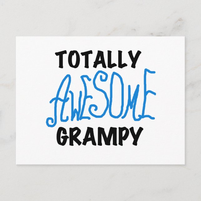 Blått Fantastisk Grampy-skjortor och -gåvor Vykort (Framsida)
