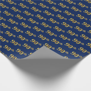 Blått, Faux Guld 90:e (Ninetieth)-händelse Presentpapper