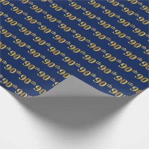 Blått, Faux Guld 90:e (Ninetieth)-händelse Presentpapper