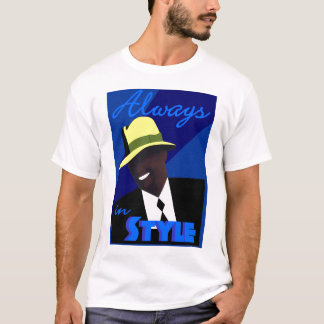 Blått"FEDORA" T-tröja T Shirt