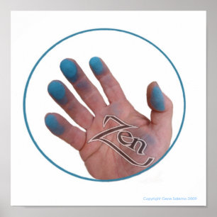 Blått fingrar Zen 1 Poster