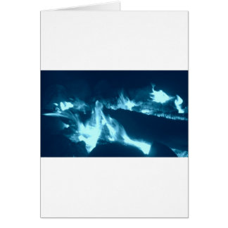 Blått flammar hälsningskort