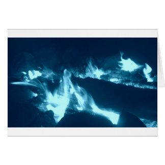 Blått flammar hälsningskort