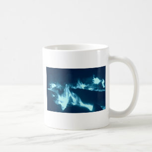Blått flammar kaffemugg