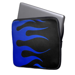 Blått flammar Neoprenelaptop sleeve