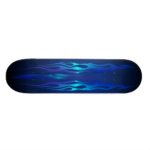Blått flammar på blåttskateboarden skateboard bräda 20,5 cm