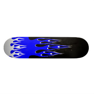Blått flammar skateboarden mini skateboard bräda 18,7 cm