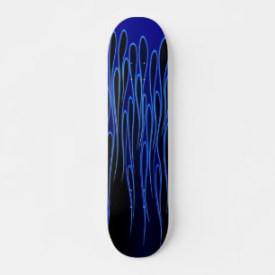 Blått flammar skateboarden skateboard bräda 20 cm