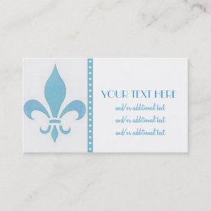 Blått Fleur De Lis Visitkort
