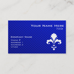 Blått Fleur de lis Visitkort