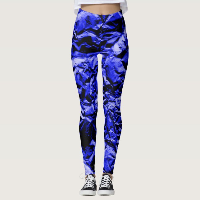 Blått folie #2 leggings (Framsida)