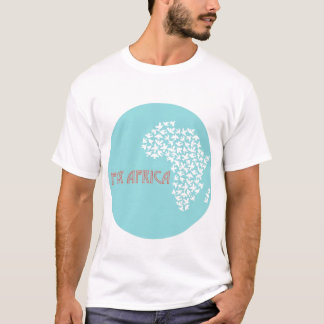 blått för afrikaduvalt tee shirt
