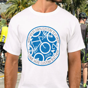 Blått för anpassningsbar t shirt