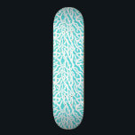 Blått för Aqua för vit för mönster för Skateboard Bräda 20,5 Cm<br><div class="desc">Detta nätt hav/strand-inspirerat upprepa nautiska mönsterskateboardlooks gillar envävd korallrev i vit på aquablått/seafoamgrönt. Det eleganta korallrevmönster göras i en stencileralook.

Denna enkla moderna design är perfekt för ett kust-/strandtema. "Skräddarsy den" för att resize korallmönster för att passa dina smaker.</div>