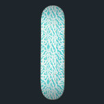 Blått för Aqua för vit för mönster för Skateboard Bräda 20,5 Cm<br><div class="desc">Detta nätt hav/strand-inspirerat upprepa nautiska mönsterskateboardlooks gillar envävd korallrev i vit på aquablått/seafoamgrönt. Det eleganta korallrevmönster göras i en stencileralook.

Denna enkla moderna design är perfekt för ett kust-/strandtema. "Skräddarsy den" för att resize korallmönster för att passa dina smaker.</div>