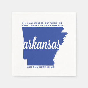 blått för arkansas sånglyrisk dikt pappersservett