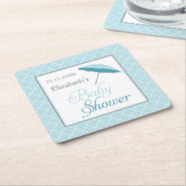 Blått för baby showerparaplyunderlägg underlägg papper kvadrat