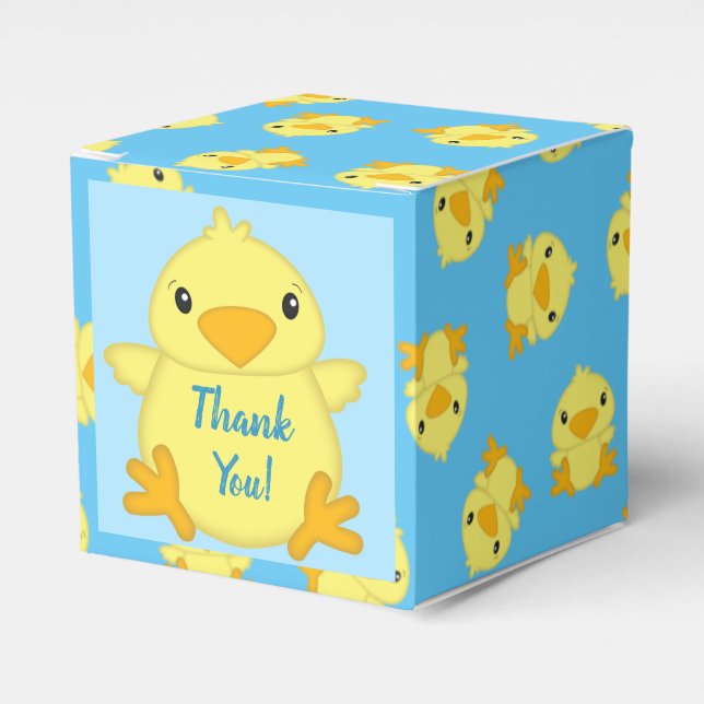 Blått för babyskor för chick presentaskar (Framsidan Sidan)