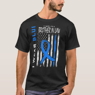 Blått för broder i Flagga för medvetenhet om jurid T Shirt