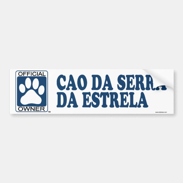 Blått för Cao Da Serra Da Estrela Bildekal (Framsidan)