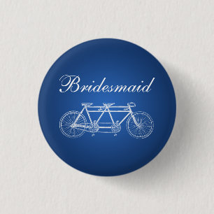 Blått för cykel för elegant brudtärnafavör ta knapp