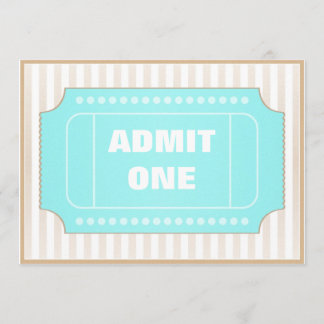 Blått för filmpartybrunt inbjudningar