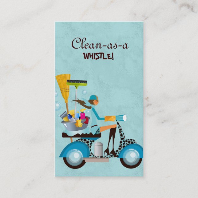 Blått för flicka för lokalvårdvisitkortsparkcykel visitkort (Framsida)