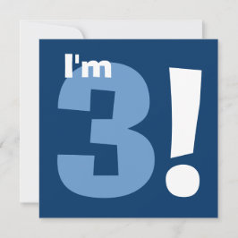 Blått för födelsedag för känt modernt barn för inbjudningar