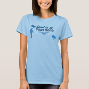 Blått för Fort Hood T-tröjadesign Tee