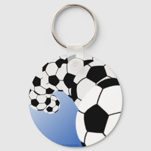 Blått för FOTBOLL KEYCHAIN Nyckelring