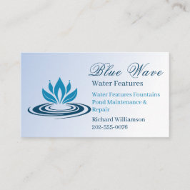 Blått för installation av Vatten-funktioner Visitkort