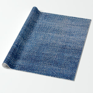 Blått för Jeans-väv Presentpapper