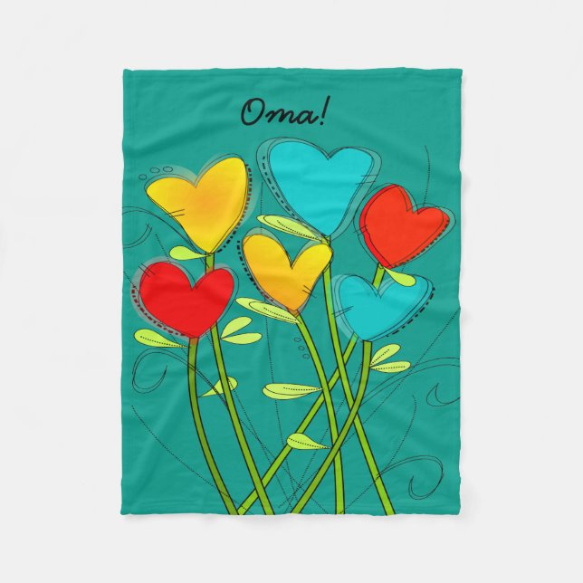 Blått för kricka för filt för Oma farmorull (Framsidan)