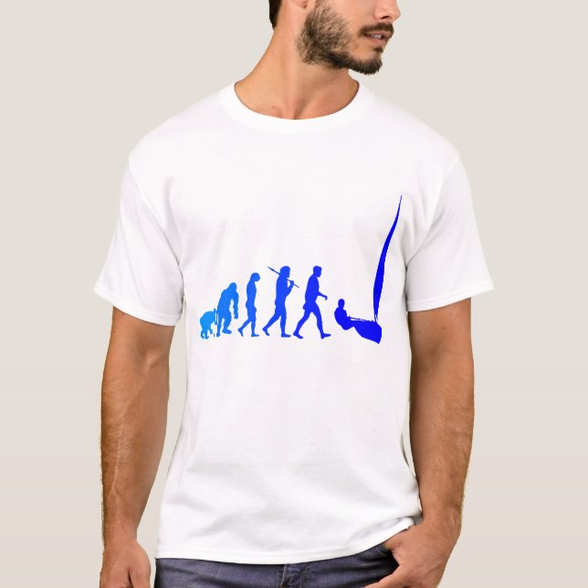 blått för laser-seglingsjömän seglar t shirt (Framsida)