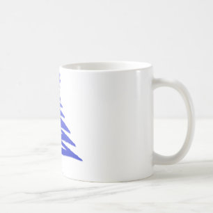 Blått för modern Julgran stencil Kaffemugg
