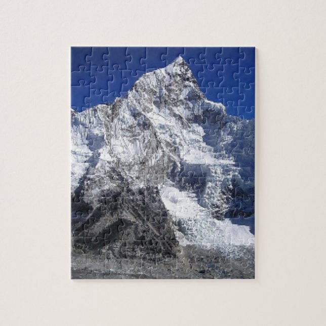 blått för Mount Everest bergabstrakt Pussel (Vertikal)