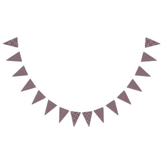 Blått för nallepicknickfödelsedag & röd Gingham Vimplar