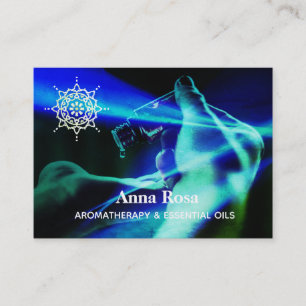 Blått för oljor för *~*Aromatherapy slås Visitkort