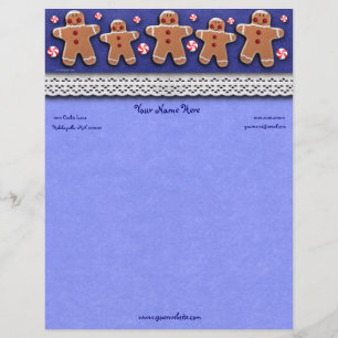 Blått för pepparkakakakagodisar brevhuvud