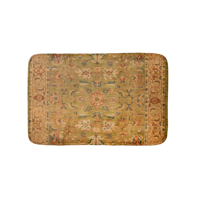 Blått för Persisk Grönt-Gult  Badrumsmatta (Framsidan)