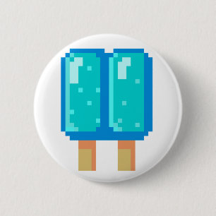 Blått för PopsiclePIXELkonst 8-Bet knäppas Knapp