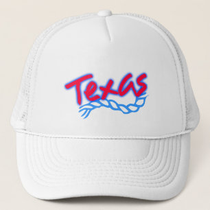 Blått för rep för souvenirhattTexas Lariat röd Truckerkeps