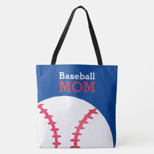 Blått för Retro personlig för baseballmamma Tygkasse