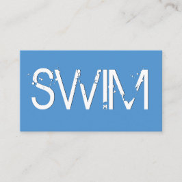 BLÅTT för stil V64J för SIMNINGINSTRUKTÖRGrunge Visitkort