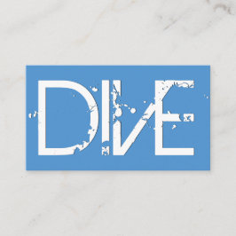 BLÅTT för stil V64K för DYKNINGINSTRUKTÖRGrunge Visitkort
